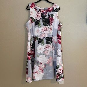 Calvin Klein Floral Scuba Fit and Flare Dress
